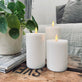 LED Bloklys / Hvid – 3 stk Rustik lys - VIAMAJA.DK