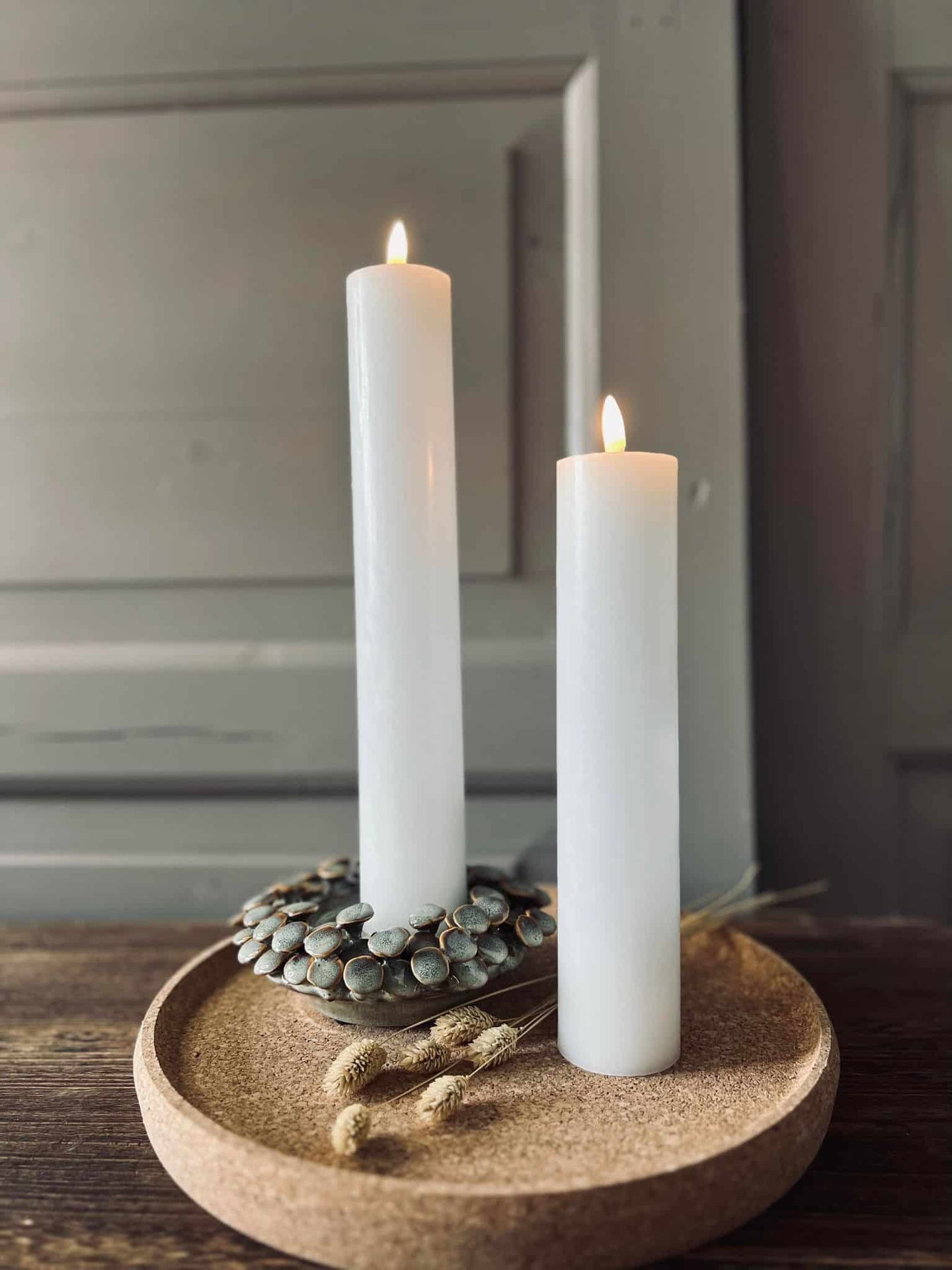 Led bloklys med flad top – H17.5cm - VIAMAJA.DK