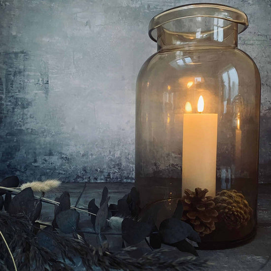 Led bloklys med flad top – H17.5cm - VIAMAJA.DK