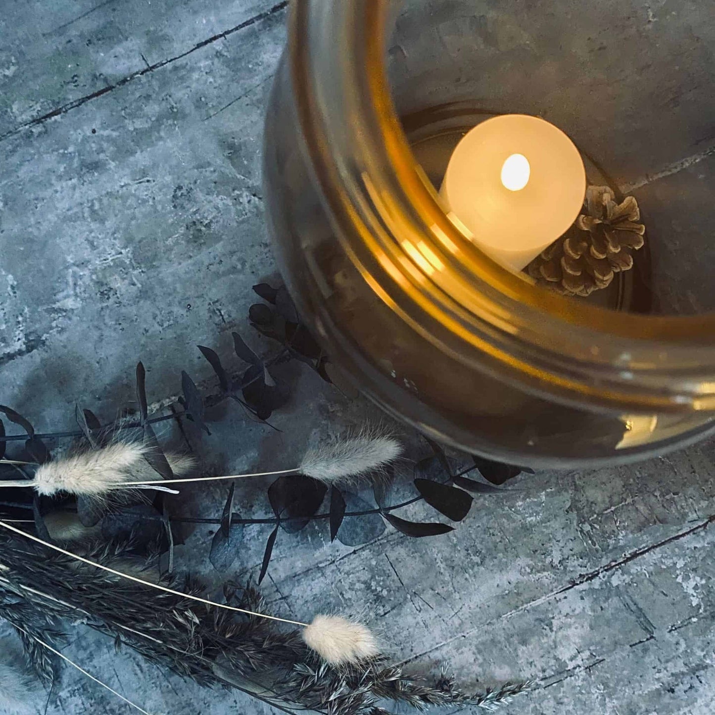 Led bloklys med flad top – H17.5cm - VIAMAJA.DK