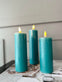 LED Bloklys / PETROL 3 stk. Lys – Inkl. fjernbetjening - VIAMAJA.DK