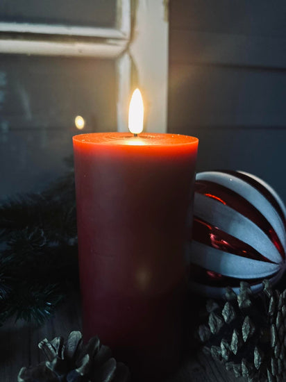 LED Bloklys Rød 15cm - VIAMAJA.DK