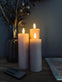 LED Bloklys / Rosa – 3 stk. Lys – Inkl. fjernbetjening - VIAMAJA.DK