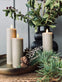 LED Bloklys Sand - Sæt af 3 stk med fjernbetjening - VIAMAJA.DK