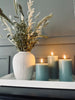 LED bloklys / Sea blue 3 stk. Inkl. fjernkontroll