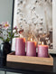 LED Bloklys / VIOLET 3 stk – Inkl. fjernbetjening - VIAMAJA.DK