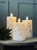 LED bloklys WILD FLORA – Sett m. 3 stk og fjernkontroll