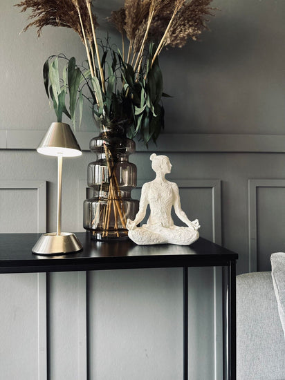 LED bordlampe Silver – genopladelig 2 stk - VIAMAJA.DK