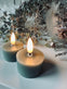 LED Fyrfadslys 2 stk - Sea blue voks - VIAMAJA.DK