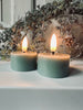 LED telys 2 stk - Sea blue voks
