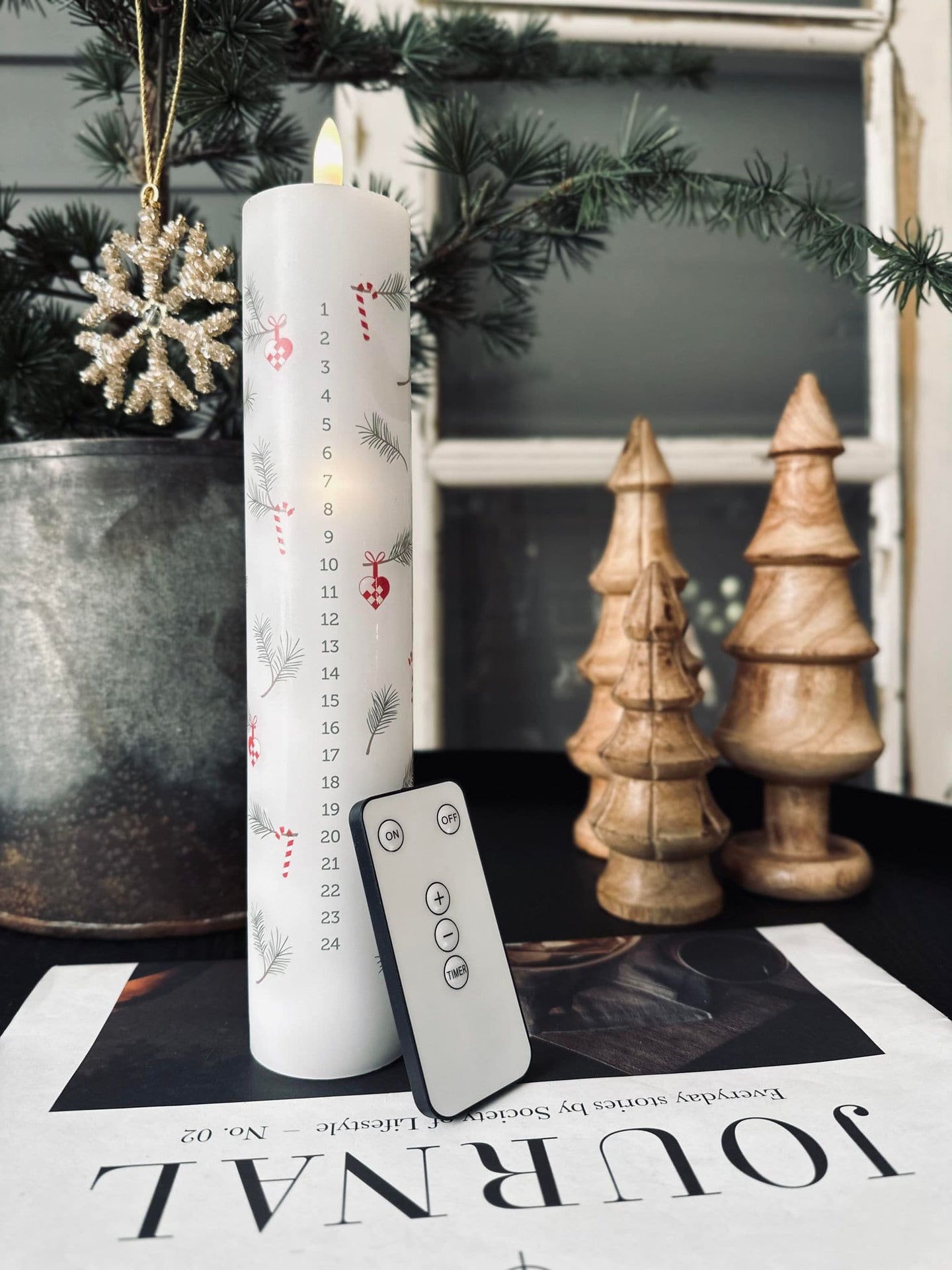 LED kalenderlys med fjernbetjening - VIAMAJA.DK