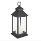 LED Lanterne i plast m. timer - 30cm - Sort - VIAMAJA.DK