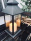 LED Lanterne i plast m. timer - 30cm - Sort - VIAMAJA.DK