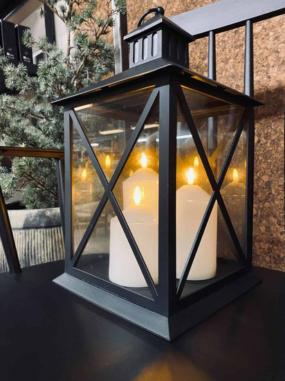 LED Lanterne m. 3 Bloklys - VIAMAJA.DK