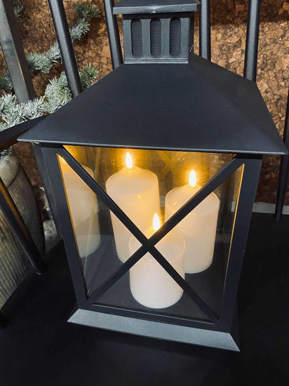 LED Lanterne m. 3 Bloklys - VIAMAJA.DK
