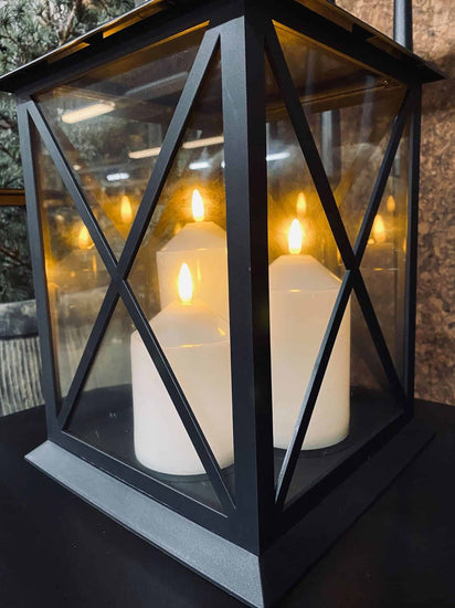 LED Lanterne m. 3 Bloklys - VIAMAJA.DK