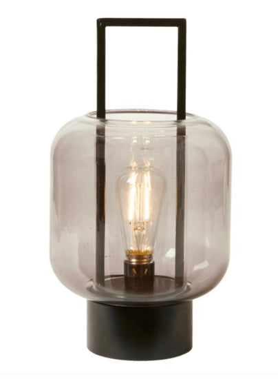 LED Lanterne med glas kuppel og metal håndtag - VIAMAJA.DK