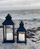 LED-lanterner med bloklys og timer - Sett med 2 stk