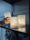 LED Lys i frosset glas - Sæt med 3 lys + timerfunktion - VIAMAJA.DK