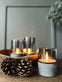 LED Lys med beton look - Sæt med 3 stk - VIAMAJA.DK