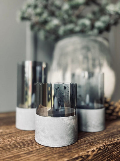 LED Lys med beton look - Sæt med 3 stk - VIAMAJA.DK