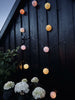 LED lyskjede med solceller - PASTEL Mix 2