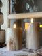 LED marmor bloklys 12,5cm - Beige - VIAMAJA.DK