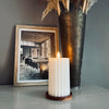 LED riflet blokklys - Hvit 10 cm