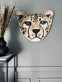 LEOPARD HOVED I ULD - 50X50 - VIAMAJA.DK