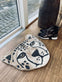 LEOPARD HOVED I ULD - 50X50 - VIAMAJA.DK