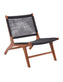 Loungestol sort / teak - VIAMAJA.DK