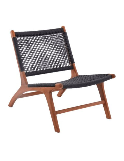 Loungestol sort / teak - VIAMAJA.DK
