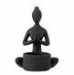 Lysestage - Black Resin YOGA - VIAMAJA.DK