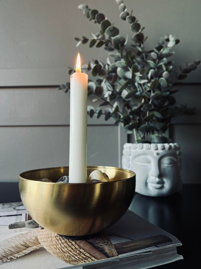Lysestage - Gold Bowl - VIAMAJA.DK