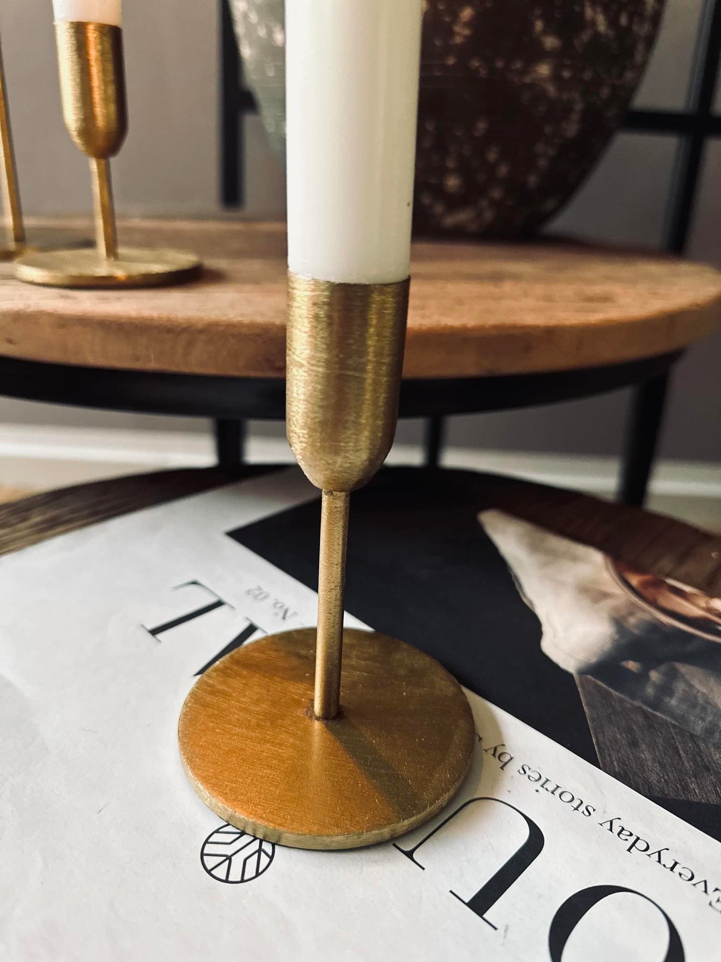 Lysestage sæt til stagelys – Gold Mindy - VIAMAJA.DK