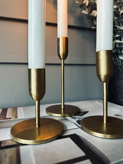 Lysestage sæt til stagelys – Gold Mindy - VIAMAJA.DK