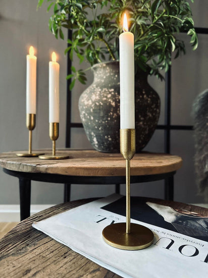 Lysestage sæt til stagelys – Gold Mindy - VIAMAJA.DK