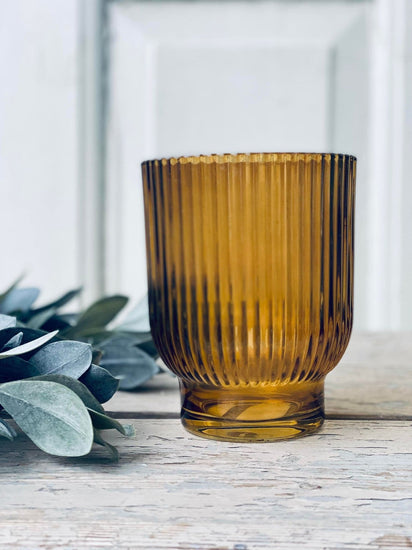Lysestage til fyrfadslys - Amber 10 cm - VIAMAJA.DK