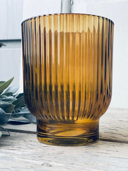 Lysestage til fyrfadslys - Amber 10 cm - VIAMAJA.DK