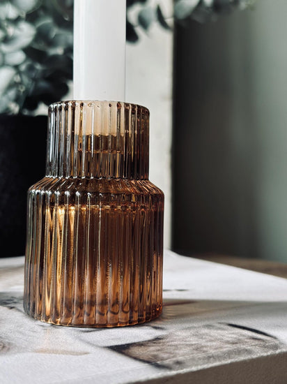 Lysestage vendbar glas - Brown - VIAMAJA.DK