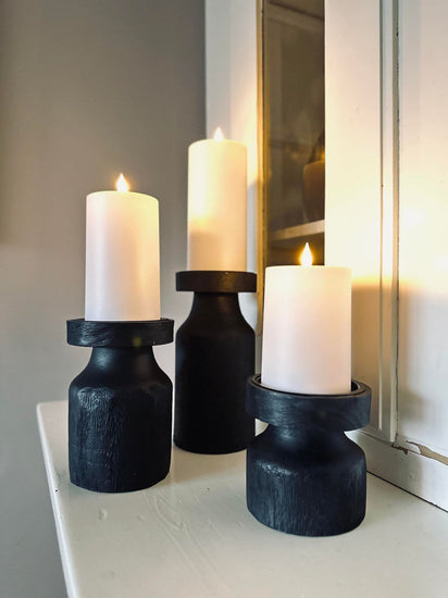 Lysestage wood til bloklys 10cm - VIAMAJA.DK