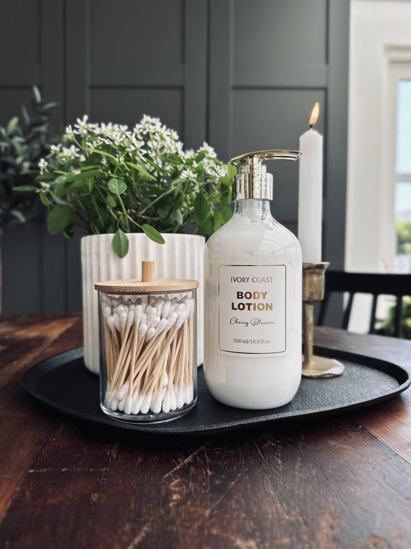 Lysfad / bakke Sort Organisk - Stor - VIAMAJA.DK