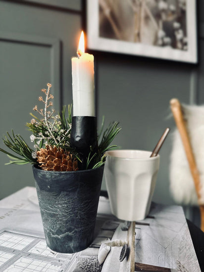 Lysholder med spyd - 13 cm  - VIAMAJA.DK