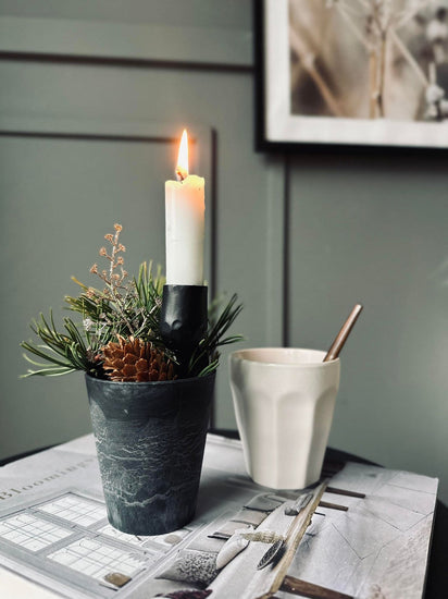 Lysholder med spyd - 13 cm  - VIAMAJA.DK