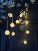 Lyskjede deko med 10 LED-kuler - batteriboks