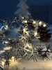 Lyskjede med glitter 180 cm - Silver