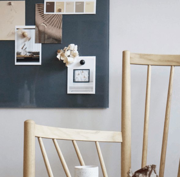 Magnetisk Glastavle – Grå 45×45 - VIAMAJA.DK