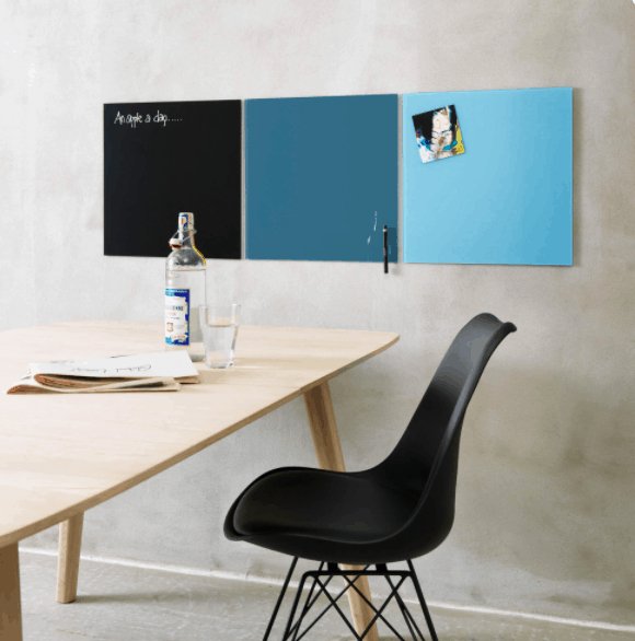 Magnetisk Glastavle - petroleumsblå 45x45 - VIAMAJA.DK