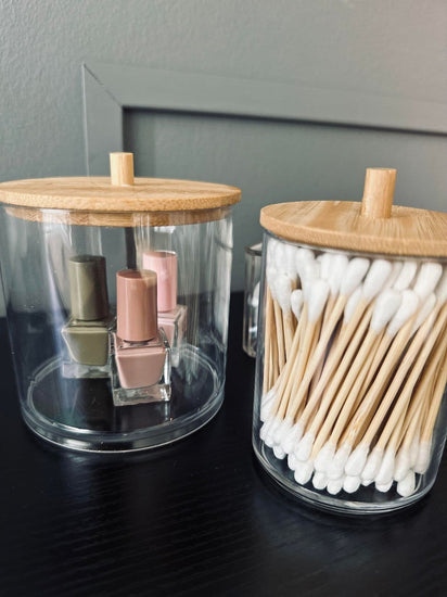 Make up organizer i akryl - 200 vatpinde medfølger - VIAMAJA.DK