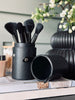 Makeup-børstesett med 9 børster inkl. holder